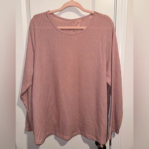 Plus lace slit back sweater